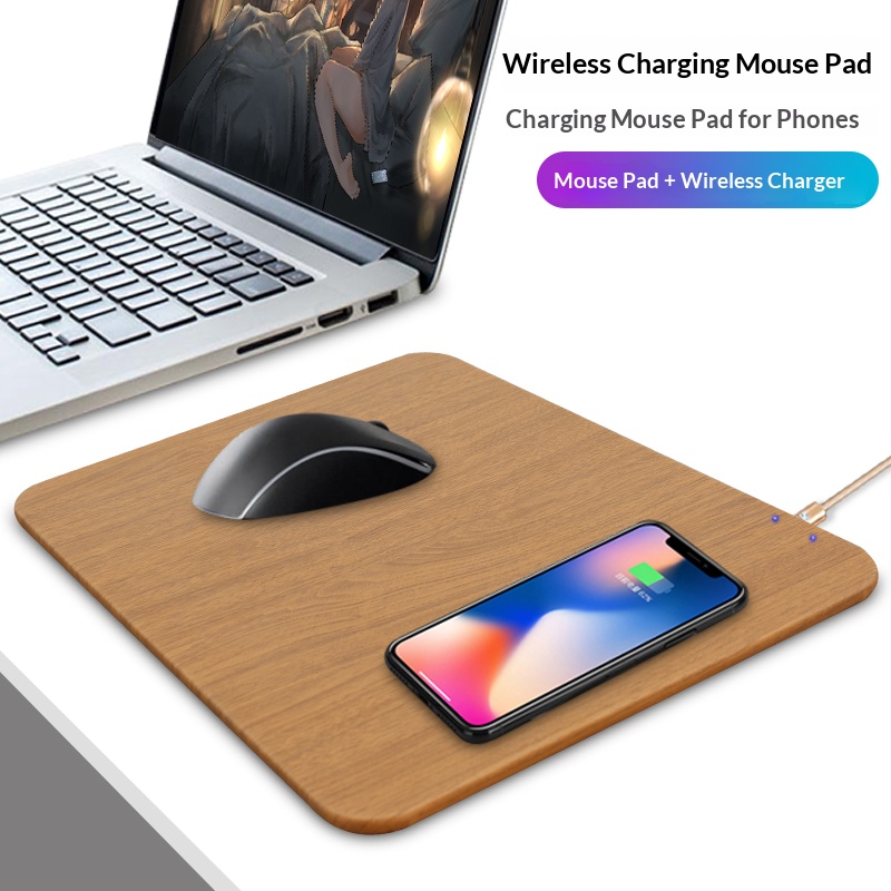 Mouse Charging Pad - 15W Fast Wireless Charger, 3-in-1 Multi-Functional