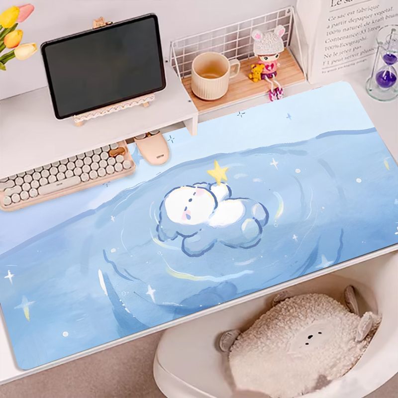 Mouse Charging Pad - Leather Desk Pad Mouse Protector Non-Slip