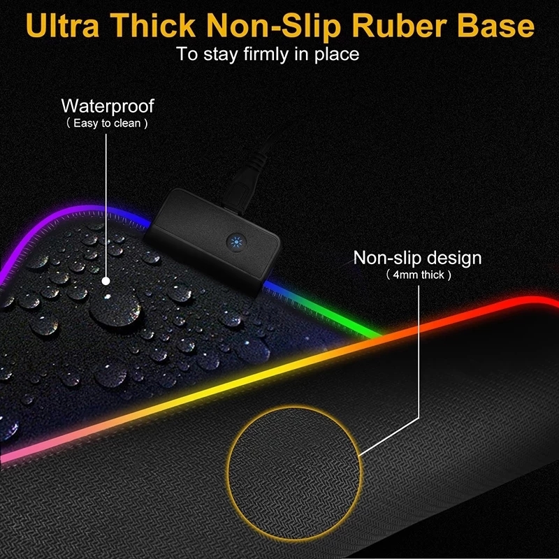 LED Light Mousepad RGB Keyboar - Mouse Charging Pad review and price