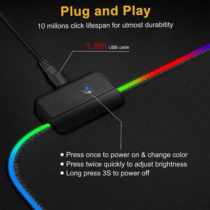 LED Light Mousepad RGB Keyboar - Mouse Charging Pad review and price