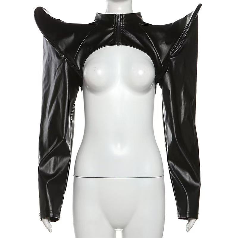 2024 Women Y2k Pu Leather Jack - Tech Wear Accessories review and price